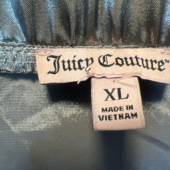 Vintage Juicy Couture Metallic Silver Bomber Jacket Size XL EUC - Picture 4 of 10